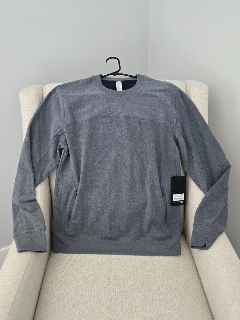 Men's M 90 Degrees Damson Crew Long Sleeved Fleece SO SOFT